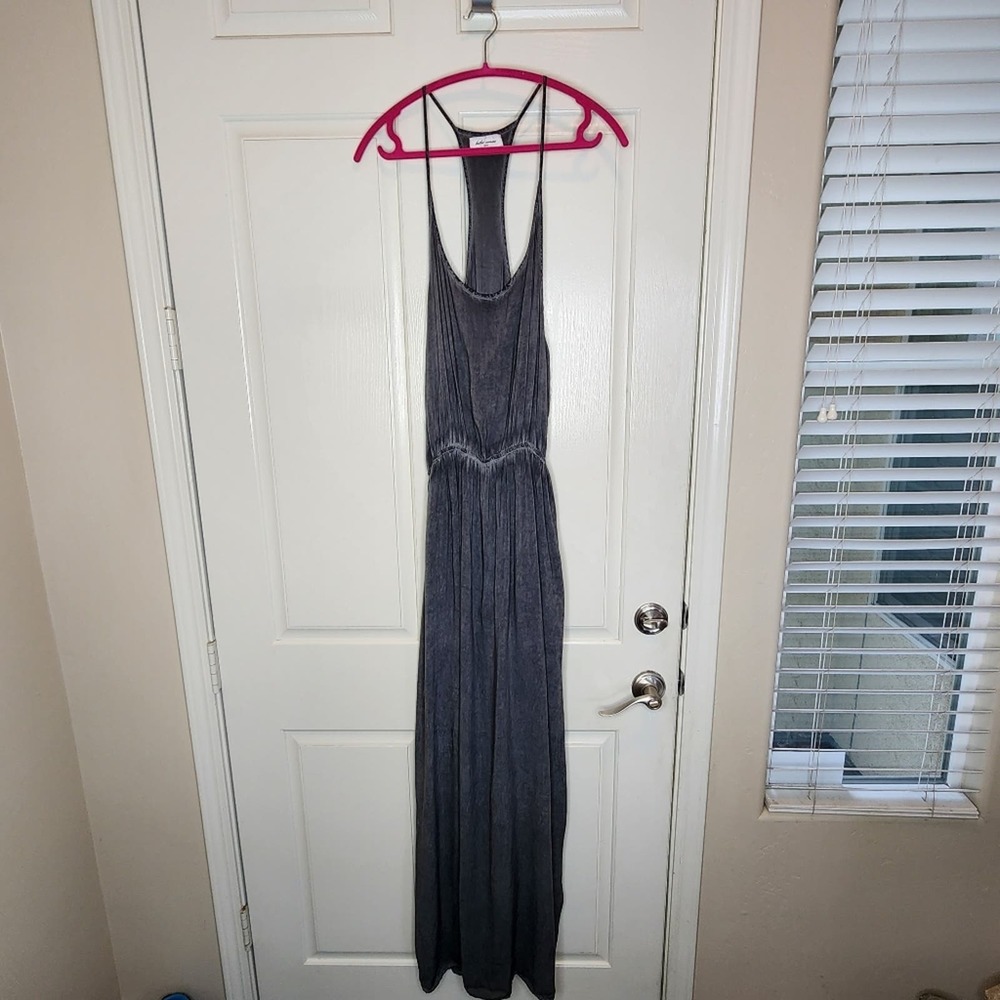 Betro Simone sleeveless summer maxi dress, grey, size medium